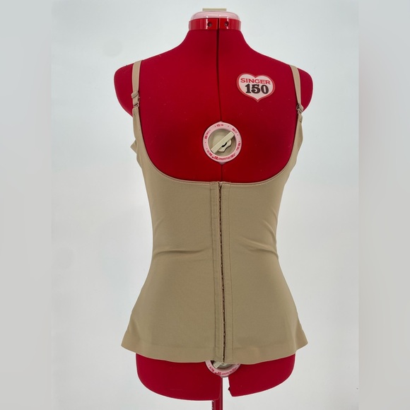 2FOR$30 Flexees Maidenform Nude Torsette Firm Shaper / Front Closure Tank Top - Picture 2 of 9